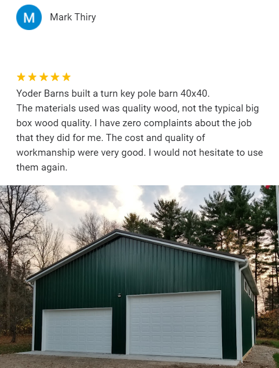 40x40 Pole Barn Review